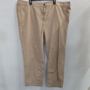 Woman Within Tan Cotton Straight Leg Jeans Size 30W L30 Curvy
